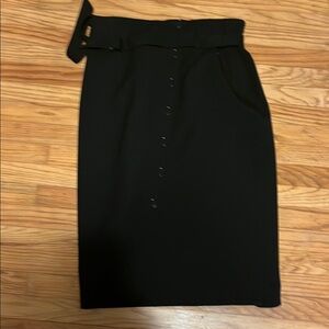White House Black Market Black Knee-Length Pencil Skirt